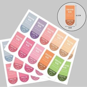 120 pcs| Cute Thank You Packaging Variety Stickers Set